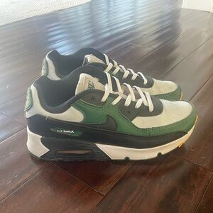 Nike Air Max 90 Leather Pure Platinum Gorge Green PS 3y USED